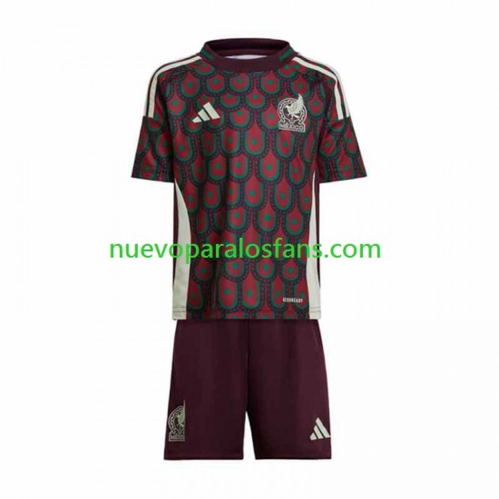 Camiseta de Fútbol México Copa America Niño Casa 2024 Manga Corta