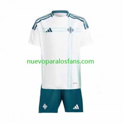 Camiseta de Fútbol Irlanda Del Norte Niño Exterior 2024 Manga Corta