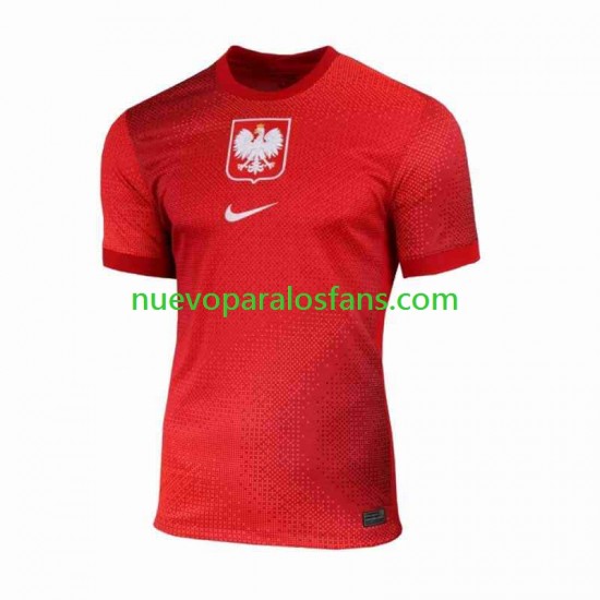 Camiseta de Fútbol Polonia Hombre Exterior 2024 Manga Corta