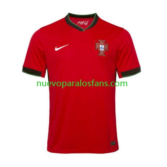 Camiseta de Fútbol Portugal Hombre Casa Euro 2024 Manga Corta