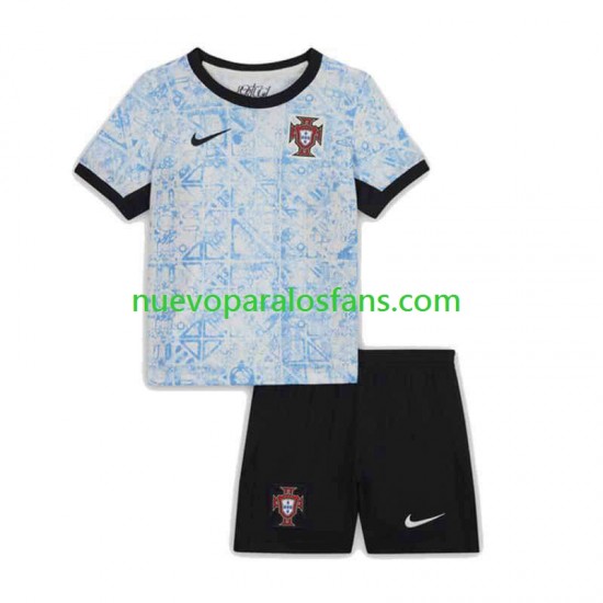 Camiseta de Fútbol Portugal Niño Exterior Euro 2024 Manga Corta