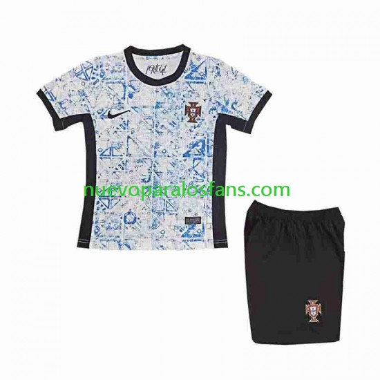 Camiseta de Fútbol Portugal Niño Exterior Euro 2024 Manga Corta