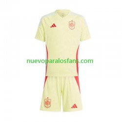 Camiseta de Fútbol España Niño Exterior Euro 2024 Manga Corta