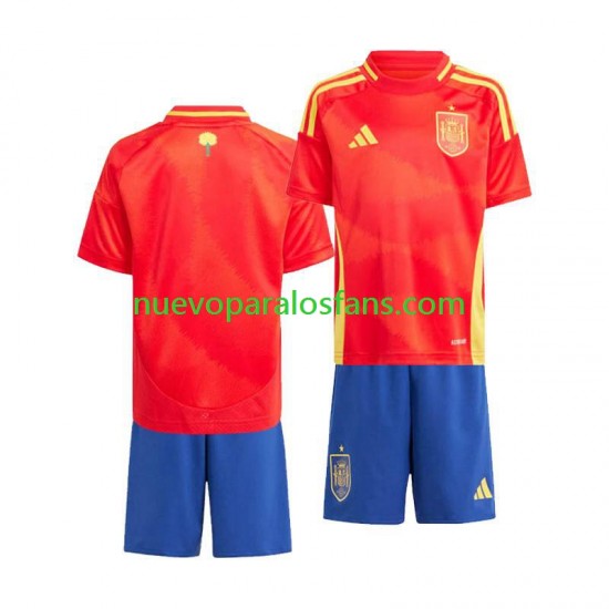Camiseta de Fútbol España Niño Casa Euro 2024 Manga Corta