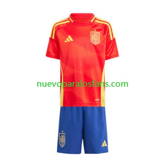 Camiseta de Fútbol España Niño Casa Euro 2024 Manga Corta