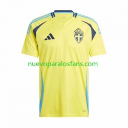 Camiseta de Fútbol Suecia Hombre Casa 2024 Manga Corta