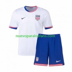 Camiseta de Fútbol Estados Unidos Niño Casa 2024 Manga Corta