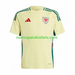 Camiseta de Fútbol Gales Hombre Exterior 2024 Manga Corta