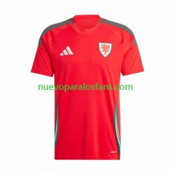 Camiseta de Fútbol Gales Hombre Casa 2024 Manga Corta