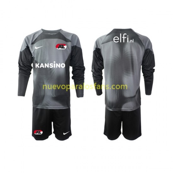 Camiseta de Fútbol AZ Alkmaar Portero Niño Exterior 2022-2023 Manga Larga