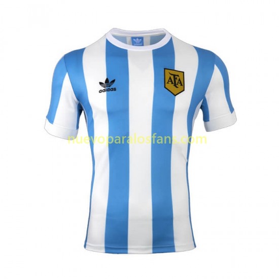 Camiseta de Fútbol Argentina 1978 Retro Hombre Casa Manga Corta