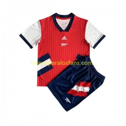 Camiseta de Fútbol Arsenal Icon Retro Niño Casa 2022-2023 Manga Corta