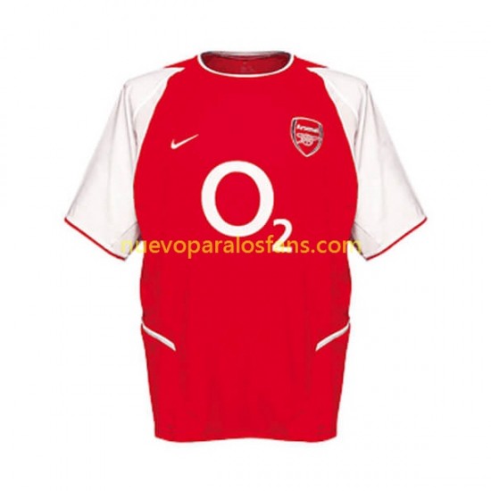 Camiseta de Fútbol Arsenal Retro Hombre Casa 2002 Manga Corta