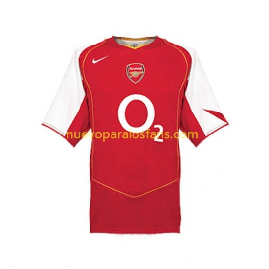 Camiseta de Fútbol Arsenal Retro Hombre Casa 2004 Manga Corta
