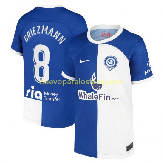 Camiseta de Fútbol Atlético Madrid Griezmann 8 120 Anniversary Hombre Casa 2022-2023 Manga Corta