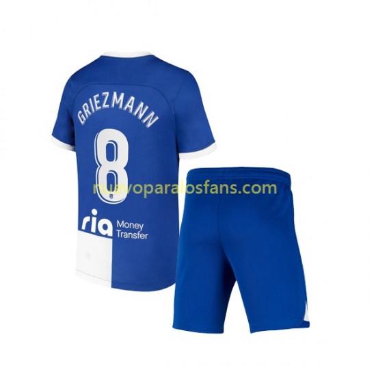 Camiseta de Fútbol Atlético Madrid Griezmann 8 120 Anniversary Niño Casa 2022-2023 Manga Corta