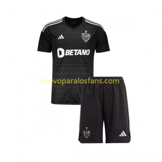 Camiseta de Fútbol Atletico Mineiro Portero Niño Casa 2023 Manga Corta