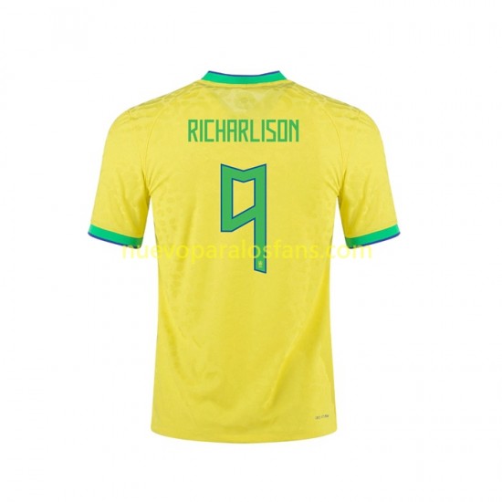 Camiseta de Fútbol Brasil RICHARLISON 9 Hombre Casa 2022 Manga Corta