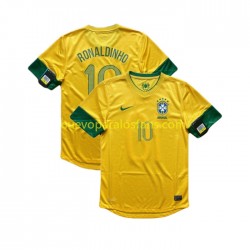 Camiseta de Fútbol Brasil RONALDINHO 10 2012 Retro Hombre Casa Manga Corta