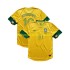 Camiseta de Fútbol Brasil RONALDINHO 10 2012 Retro Hombre Casa Manga Corta