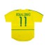 Camiseta de Fútbol Brasil RONALDINHO 11 Retro Hombre Casa 2002 Manga Corta