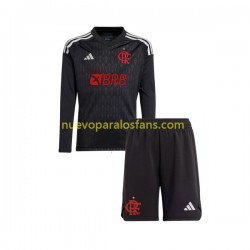 Camiseta de Fútbol CR Flamengo Portero Niño Exterior 2023-2024 Manga Larga