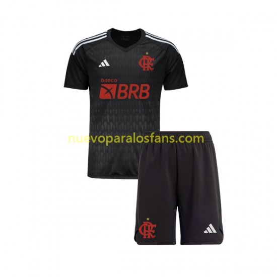 Camiseta de Fútbol CR Flamengo Portero Niño Exterior 2023-2024 Manga Corta