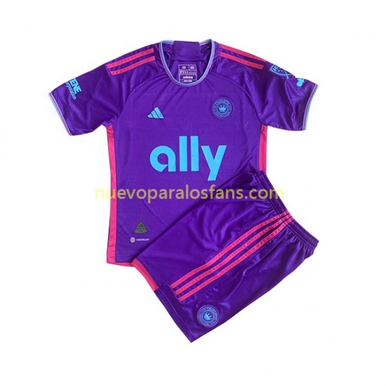 Camiseta de Fútbol Charlotte FC Niño Exterior 2023 Manga Corta