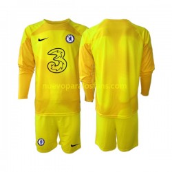 Camiseta de Fútbol Chelsea Portero Niño Exterior 2022-2023 Manga Larga