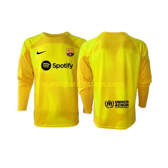 Camiseta de Fútbol FC Barcelona Portero Hombre Cuarto 2022-2023 Manga Larga