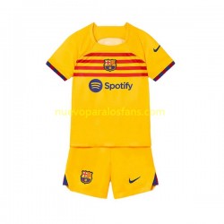 Camiseta de Fútbol FC Barcelona Niño Cuarto 2022-2023 Manga Corta