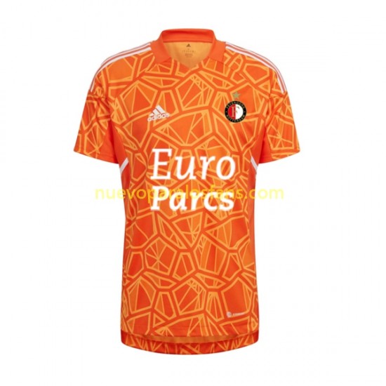 Camiseta de Fútbol Feyenoord Rotterdam Portero Hombre Exterior 2022-2023 Manga Corta