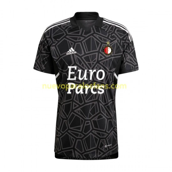 Camiseta de Fútbol Feyenoord Rotterdam Portero Hombre Cuarto 2022-2023 Manga Corta