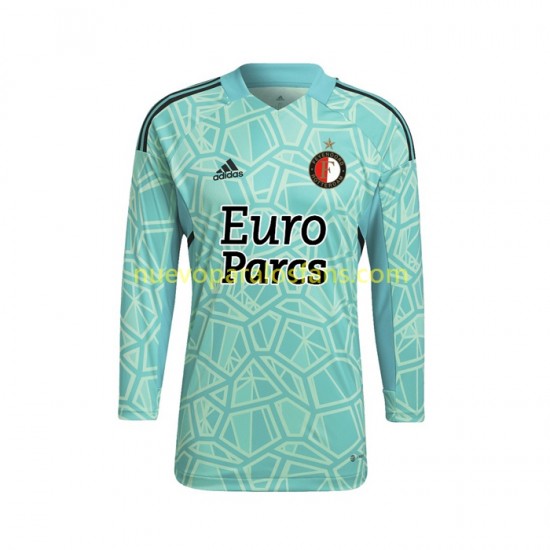 Camiseta de Fútbol Feyenoord Rotterdam Portero Hombre Casa 2022-2023 Manga Larga