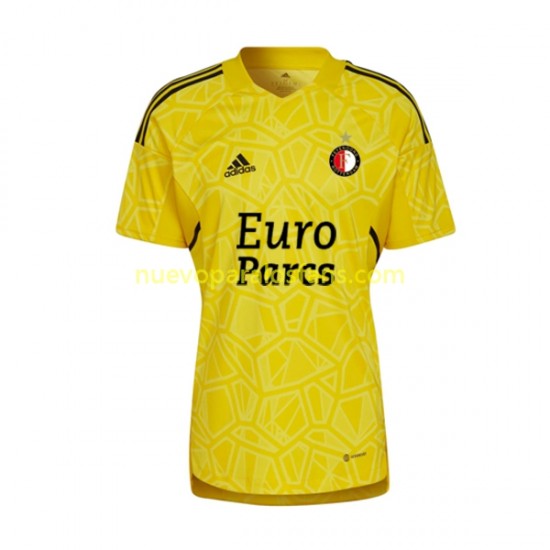 Camiseta de Fútbol Feyenoord Rotterdam Portero Hombre Tercera 2022-2023 Manga Corta