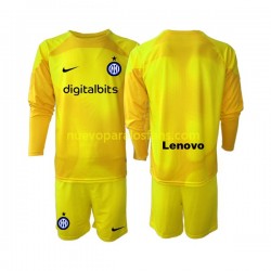 Camiseta de Fútbol Inter Milan Portero Niño Exterior 2022-2023 Manga Larga