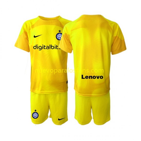Camiseta de Fútbol Inter Milan Portero Niño Exterior 2022-2023 Manga Corta