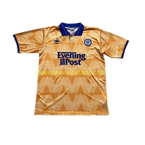 Camiseta de Fútbol Leeds United Retro Hombre Exterior 1991-1992 Manga Corta