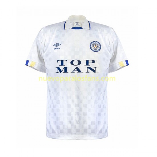 Camiseta de Fútbol Leeds United Retro Hombre Casa 1989-1990 Manga Corta