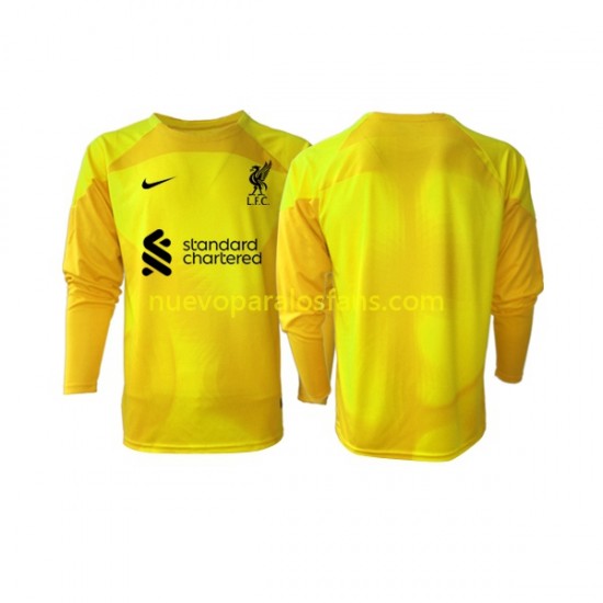 Camiseta de Fútbol Liverpool Portero Hombre Cuarto 2022-2023 Manga Larga