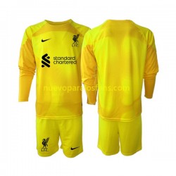 Camiseta de Fútbol Liverpool Portero Niño Cuarto 2022-2023 Manga Larga