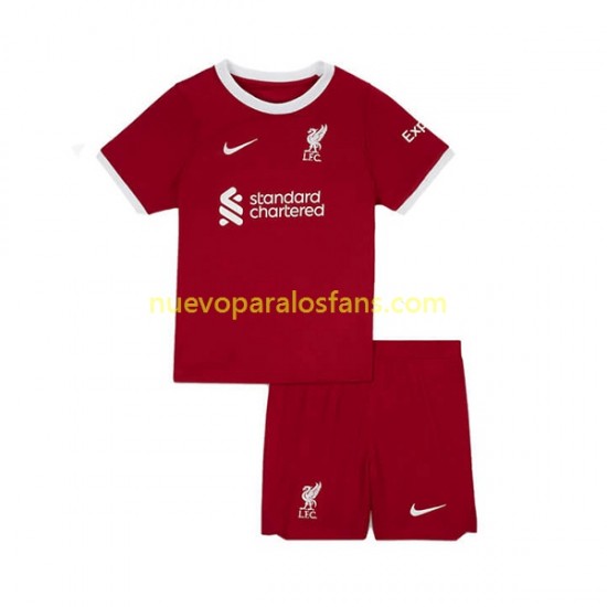 Camiseta de Fútbol Liverpool Niño Casa 2023-2024 Manga Corta