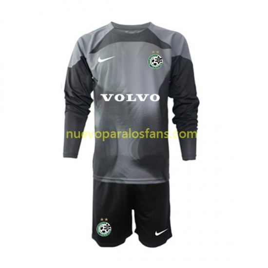 Camiseta de Fútbol Maccabi Haifa Portero Niño Casa 2022-2023 Manga Larga