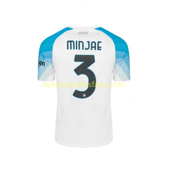 Camiseta de Fútbol Napoli Face Game Minjae 3 Hombre Casa 2022-2023 Manga Corta