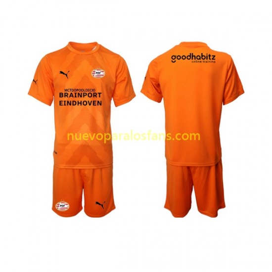Camiseta de Fútbol PSV Eindhoven Portero Niño Exterior 2022-2023 Manga Corta