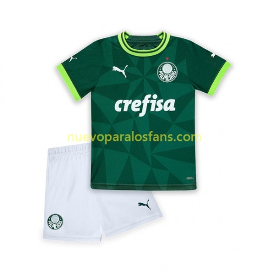 Camiseta de Fútbol Palmeiras Niño Casa 2023-2024 Manga Corta