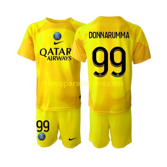 Camiseta de Fútbol Paris Saint-Germain Gianluigi Donnarumma 99 Portero Niño Tercera 2022-2023 Manga Corta