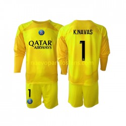 Camiseta de Fútbol Paris Saint-Germain K.NAVAS 1 Portero Niño Tercera 2022-2023 Manga Larga