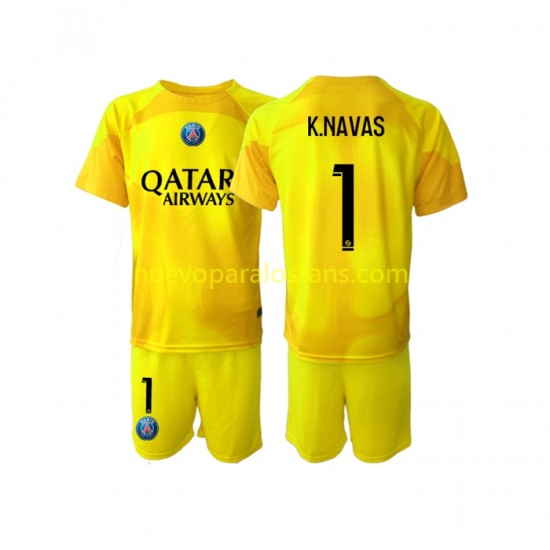 Camiseta de Fútbol Paris Saint-Germain K.NAVAS 1 Portero Niño Tercera 2022-2023 Manga Corta