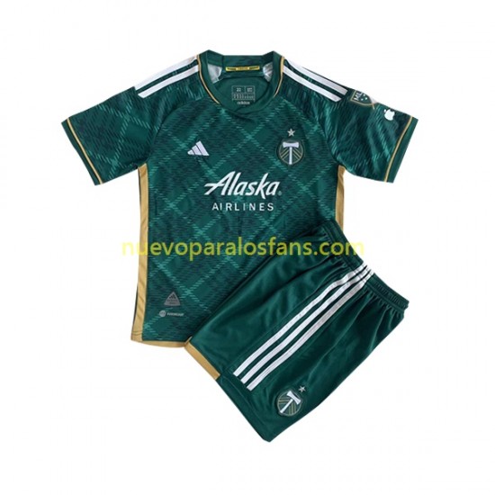 Camiseta de Fútbol Portland Timbers Niño Casa 2023 Manga Corta